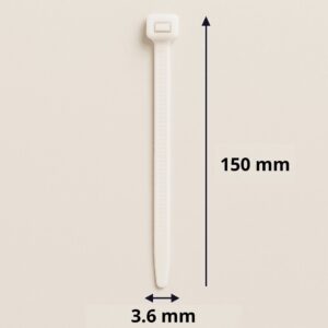 Cincho Plástico de Nylon 150 mm x 3.6 mm (Blanco)